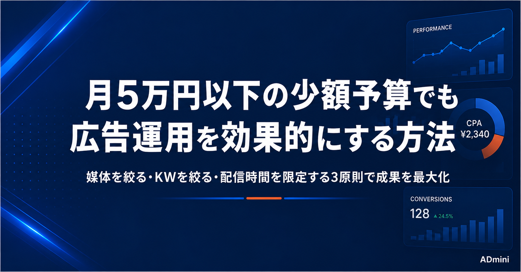 少額予算（月5万円以下）でも広告運用を効果的にする方法｜限られた予算で最大限の成果を出すための設計と最適化手順