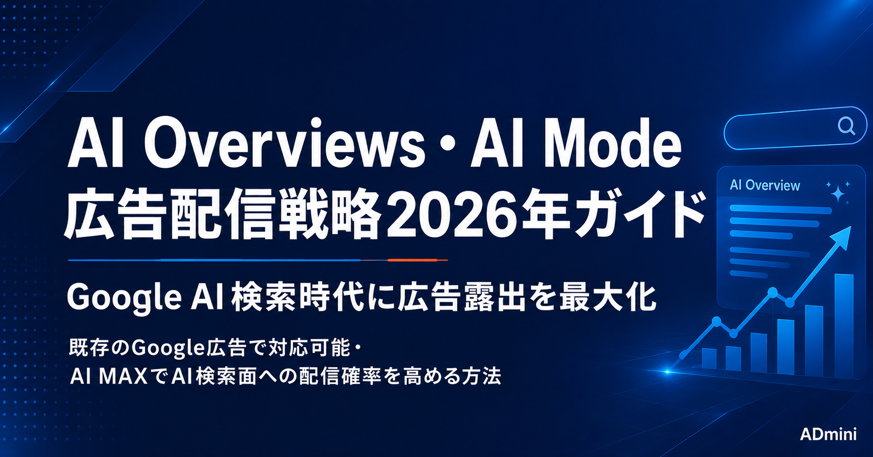 AI Overviews・AI Modeへの広告配信戦略2026年ガイド｜Google AI検索時代に広告露出を最大化する設定と対応方法