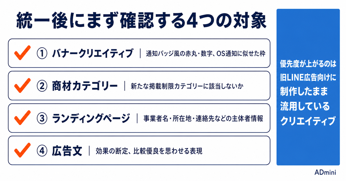 LINEヤフー広告の掲載基準が統一された｜旧LINE基準のまま出稿している広告を洗い直す手順