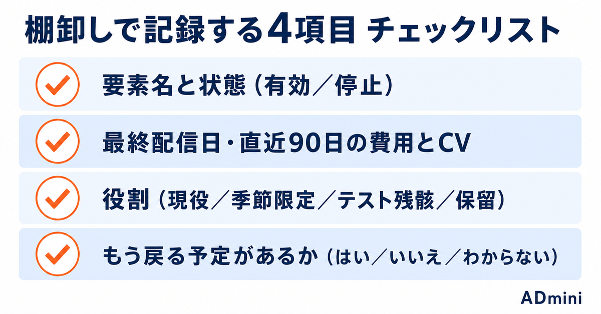 広告アカウントが古い設定でパンパンになって触れない｜使っていない資産を安全に片づける手順