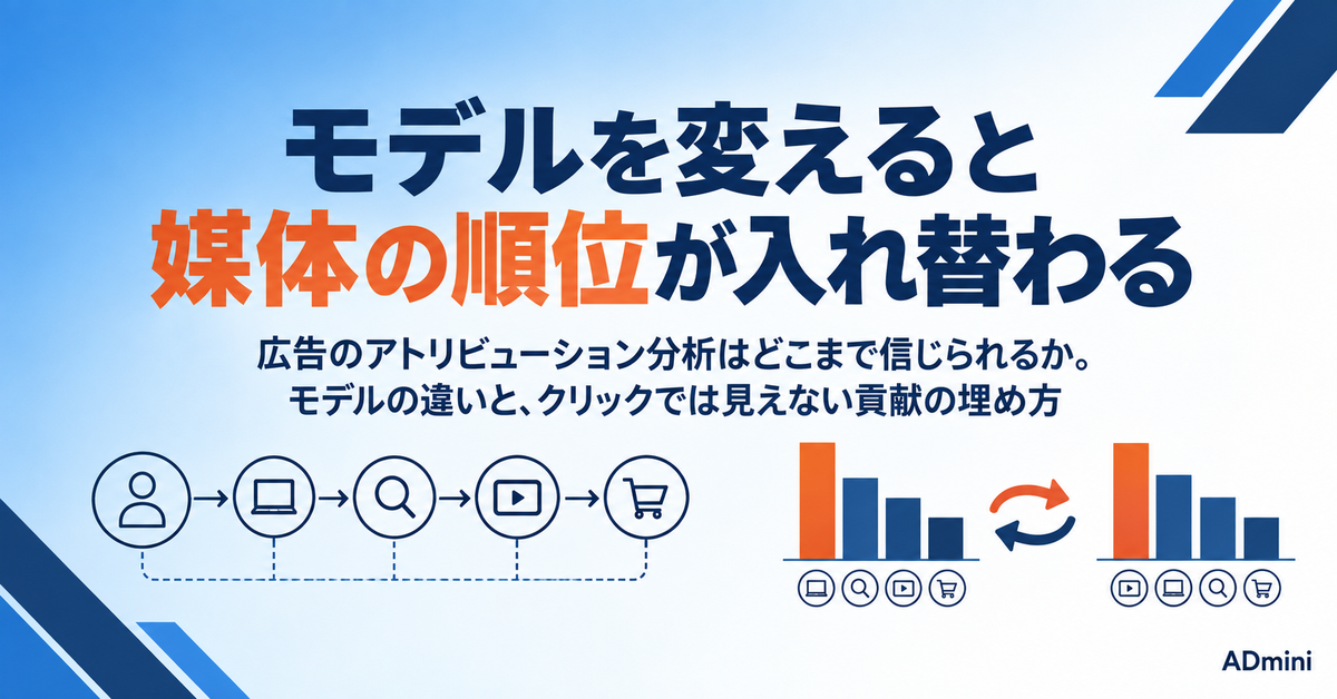 広告のアトリビューション分析はどこまで信じられるか｜モデルの違いと、クリックでは見えない貢献の埋め方